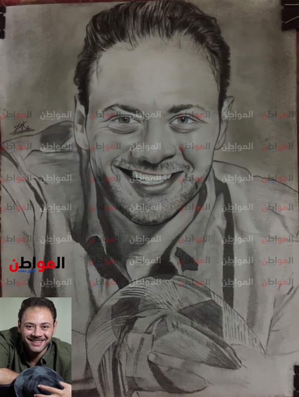 خاص| زكريا كميل .. رسام موهوب من المنيا يبهر الجمهور بلوحاته الفنية
