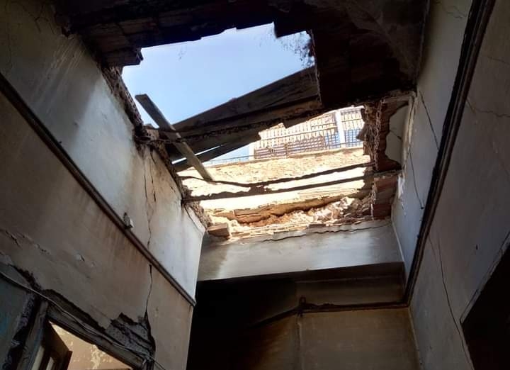عقار بشارع 33 بيلوز بالإبراهيمية يؤدي الي حدوث كوارث 