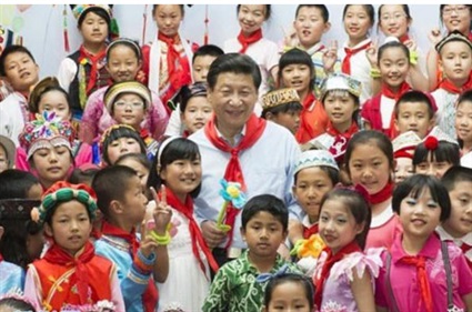 الرئيس الصيني والأطفال