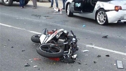 حادث تصادم دراجة